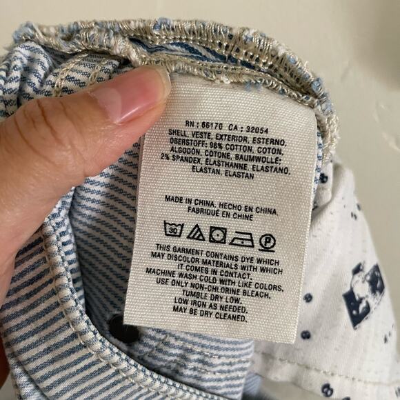 Anthropologie Shorts Women's 26 Pilcro Hyphen Blue Stripes High Rise Denim - Picture 5 of 6